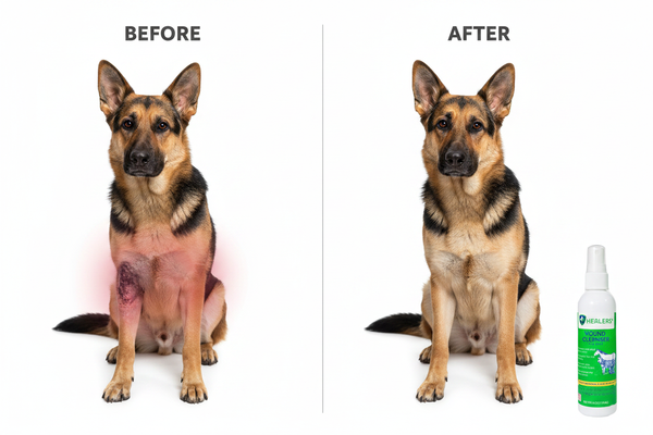 Before & After - Wound Cleanser (German Shepherd)