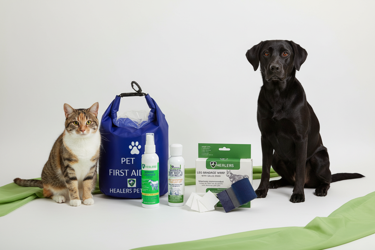 Essentials First Aid Kit - with Cat & Black Dog