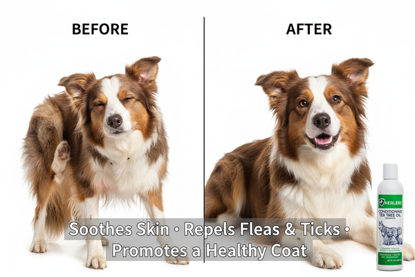 Tea Tree Oil Shampoo - Before & After (Border Collie)